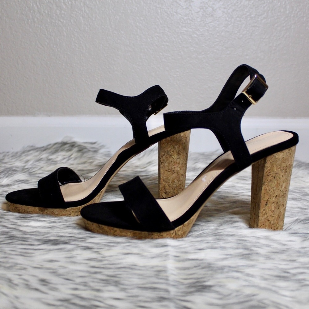 Cork heeled sandals